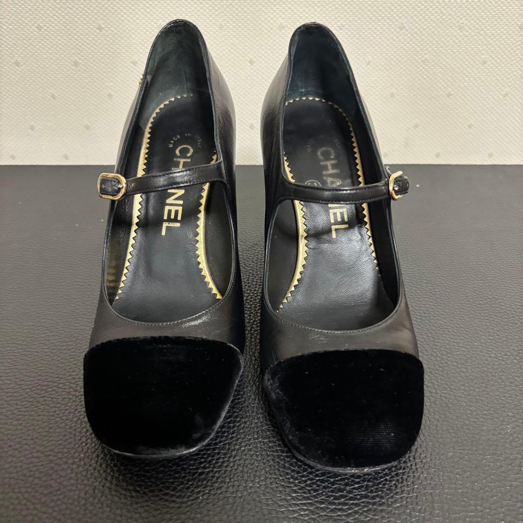 CHANEL ヒール　ウェッジソールパンプス