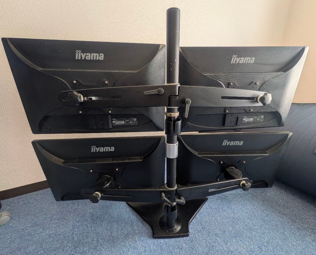【平良様向け商品】iiyama 4台マルチモニタースタンド