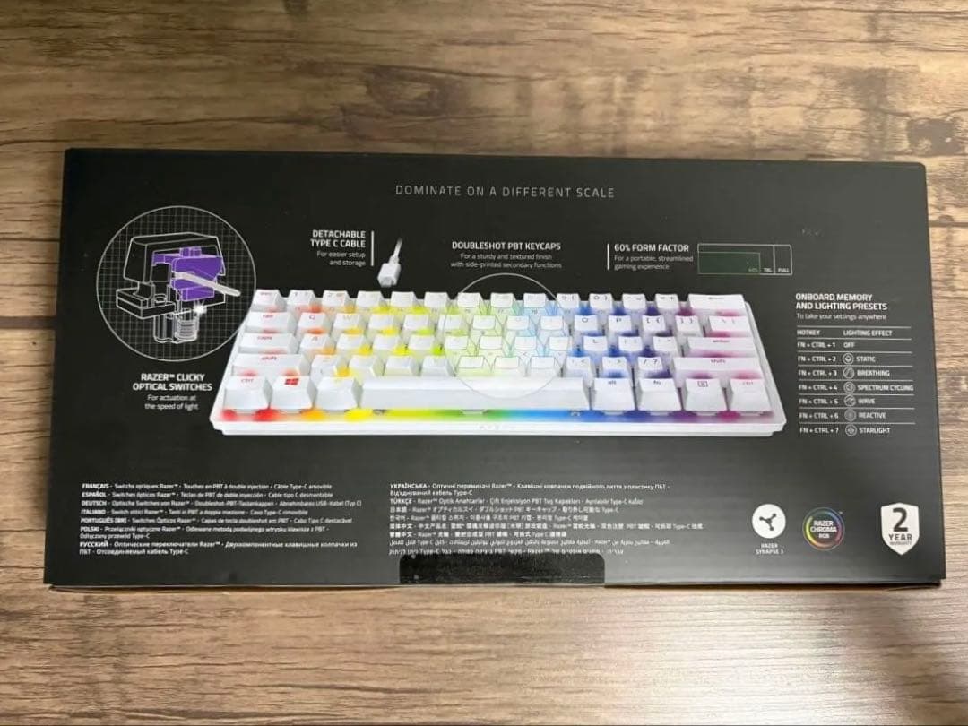 【極美品】Razer Huntsman Mini JP 白クリッキー光学スイッチ