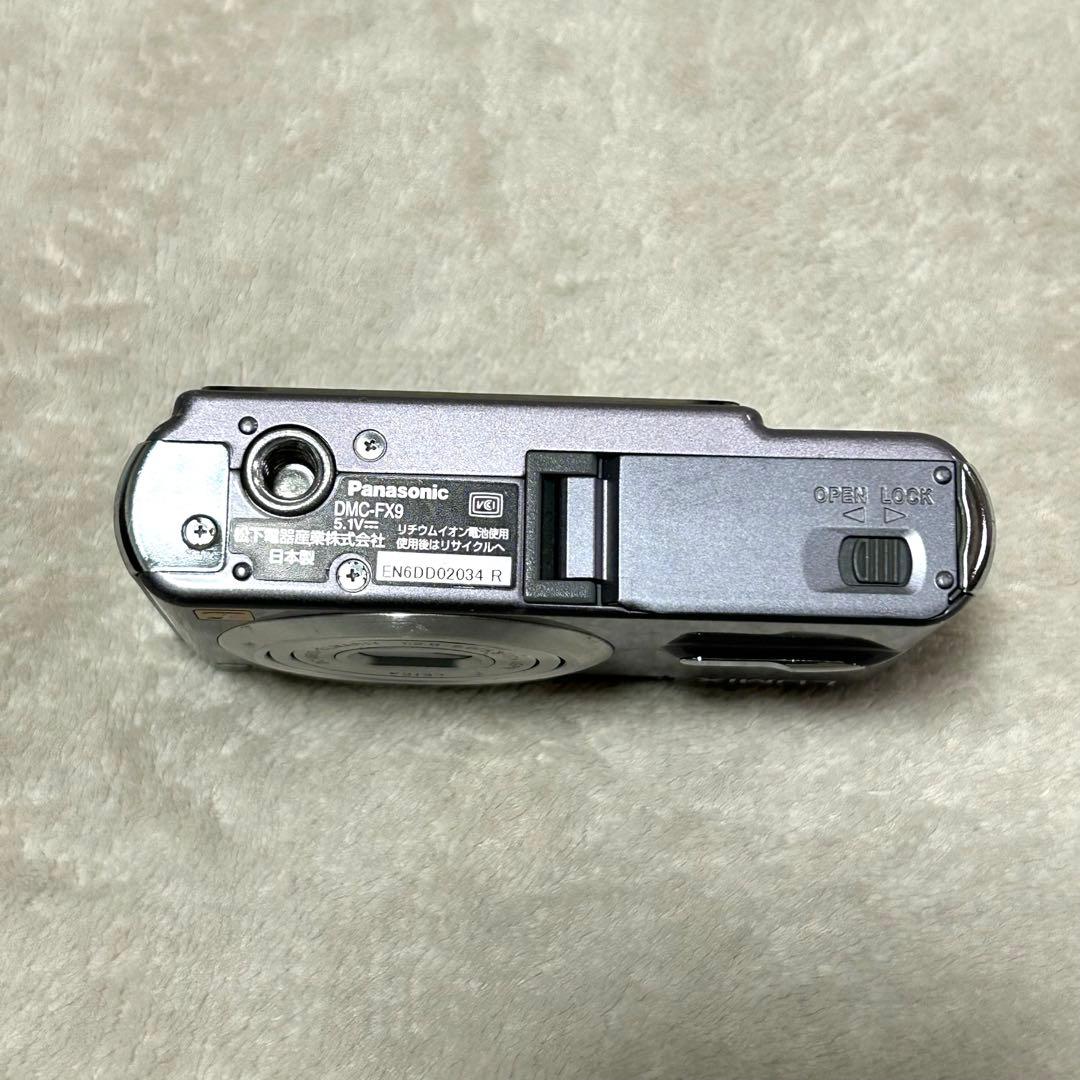 【美品 動作確認済】Panasonic LUMIX DMC-FX9 モーブグレー
