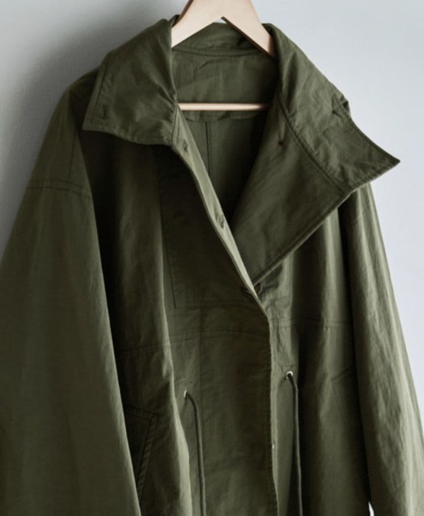 【完売品】【新品】etoll.スタンドカラーミリタリーコート