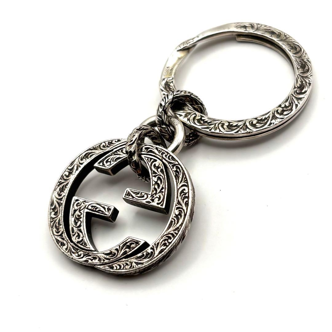 グッチ キーリング アラベスク インターロッキング シルバー 銀 925