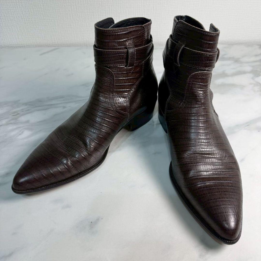 Paul Smith ジョッパーブーツ リザード ブラウン サイズ6