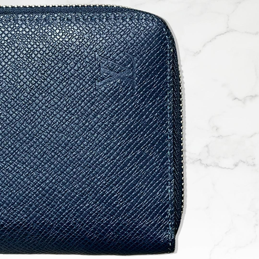美品 LOUIS VUITTON ヴェルティカル 長財布 タイガ ネイビー