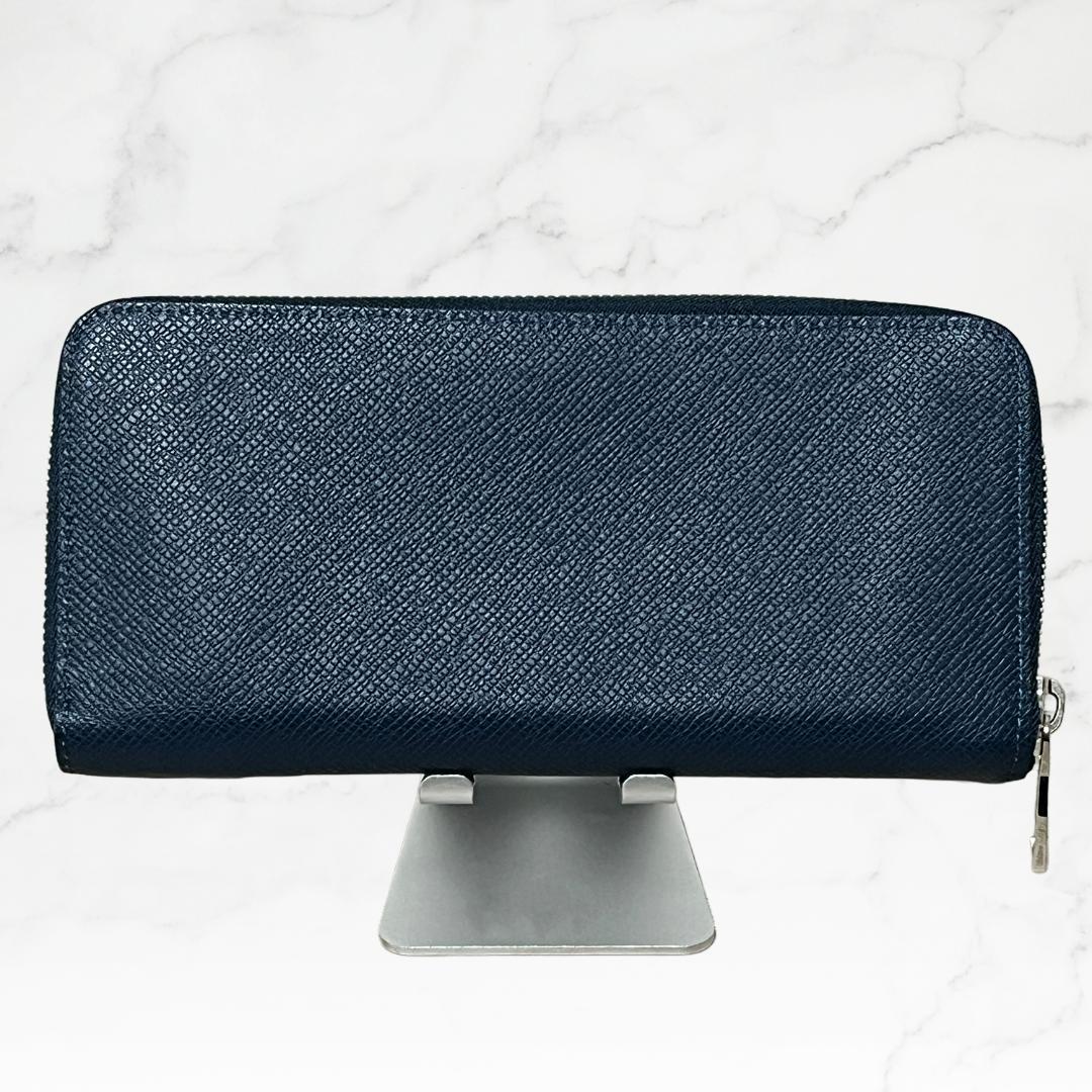 美品 LOUIS VUITTON ヴェルティカル 長財布 タイガ ネイビー