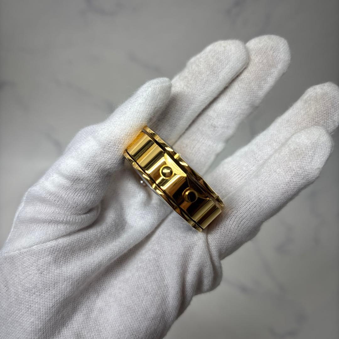 0508 ミキモト　クリスタルラッカー　シェル型　トラベルクロック　ブルー