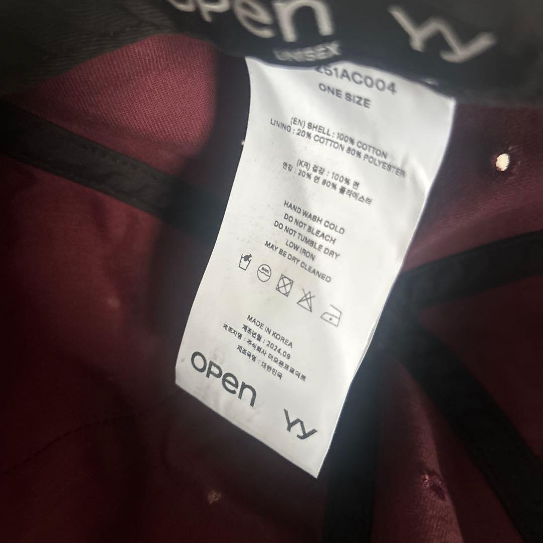 open yy 帽子 キャップ 赤 韓国