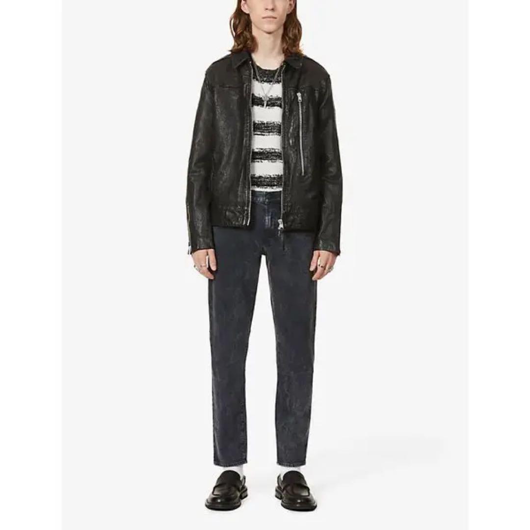 ALLSAINTS ブラック シングルライダースジャケット