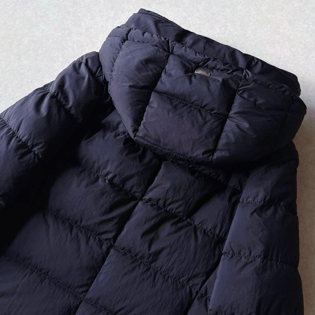 極美品★HERNO｜定価15万 スタンドカラー ダウンコート ネイビー 40
