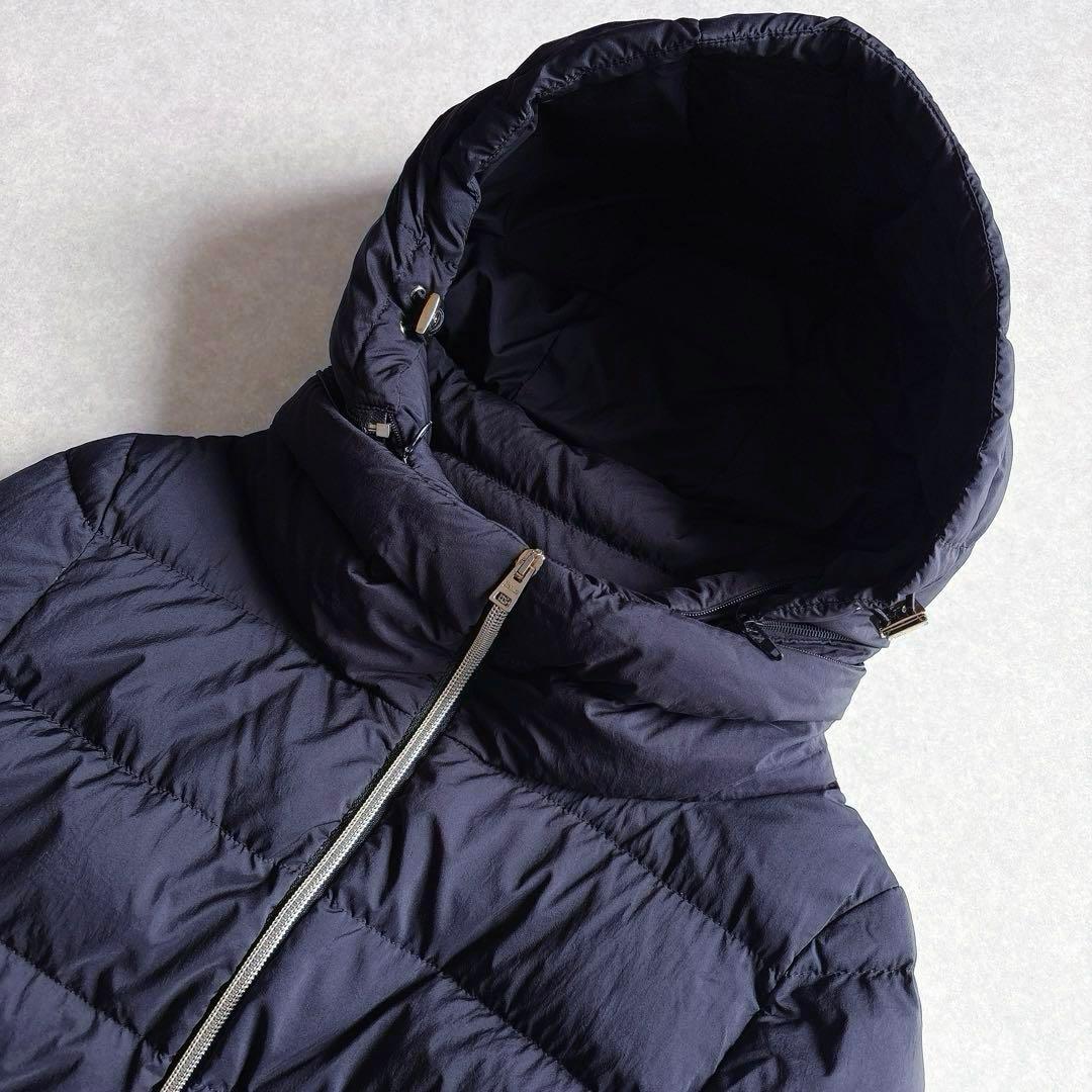 極美品★HERNO｜定価15万 スタンドカラー ダウンコート ネイビー 40