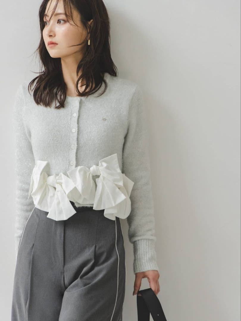 【2025AW今季新作】リボンモチーフカーディガン SNIDEL