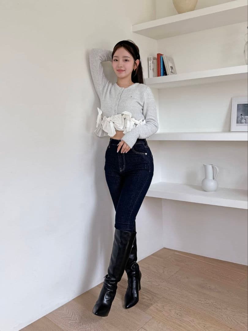 【2025AW今季新作】リボンモチーフカーディガン SNIDEL