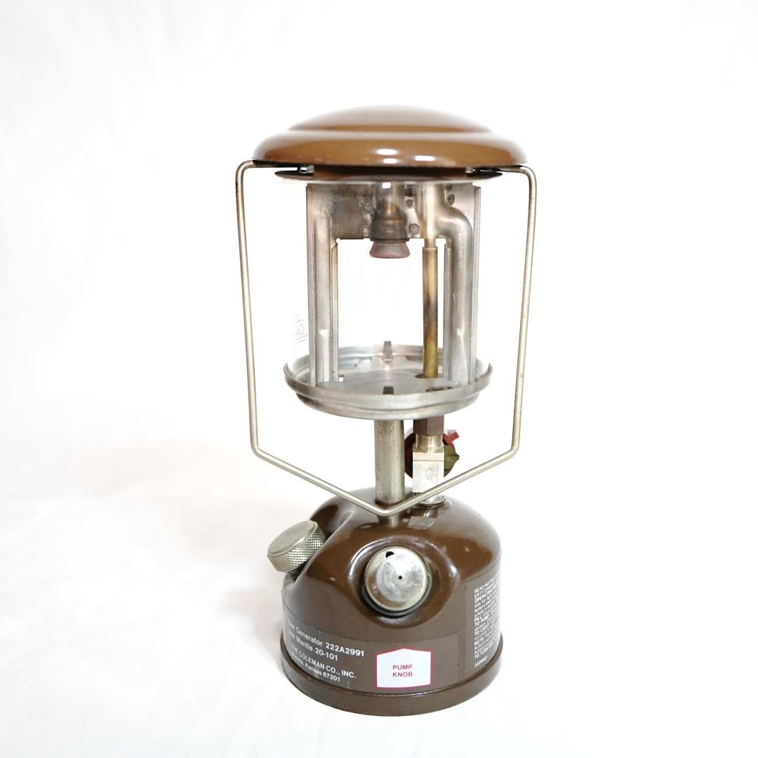 Coleman PEAK1 222 茶色 カナダ製 ガソリンランタン