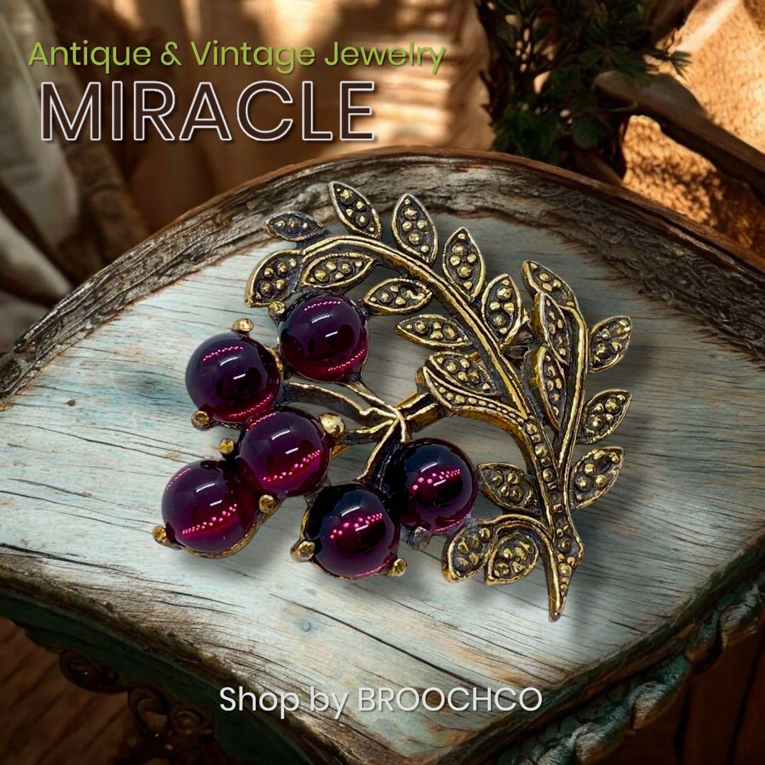 754 ✧MIRACLE✧ エドワーディアンスタイル 葡萄 ベリー ブローチ