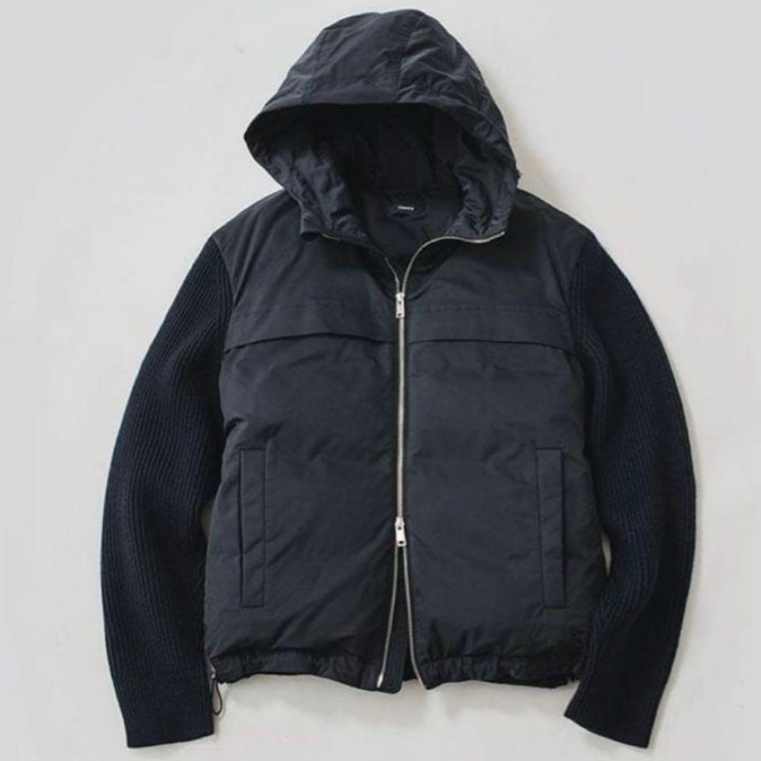 【極美品】セオリー　ダウンジャケット　ハイブリッドダウン　アウター　黒　メンズ