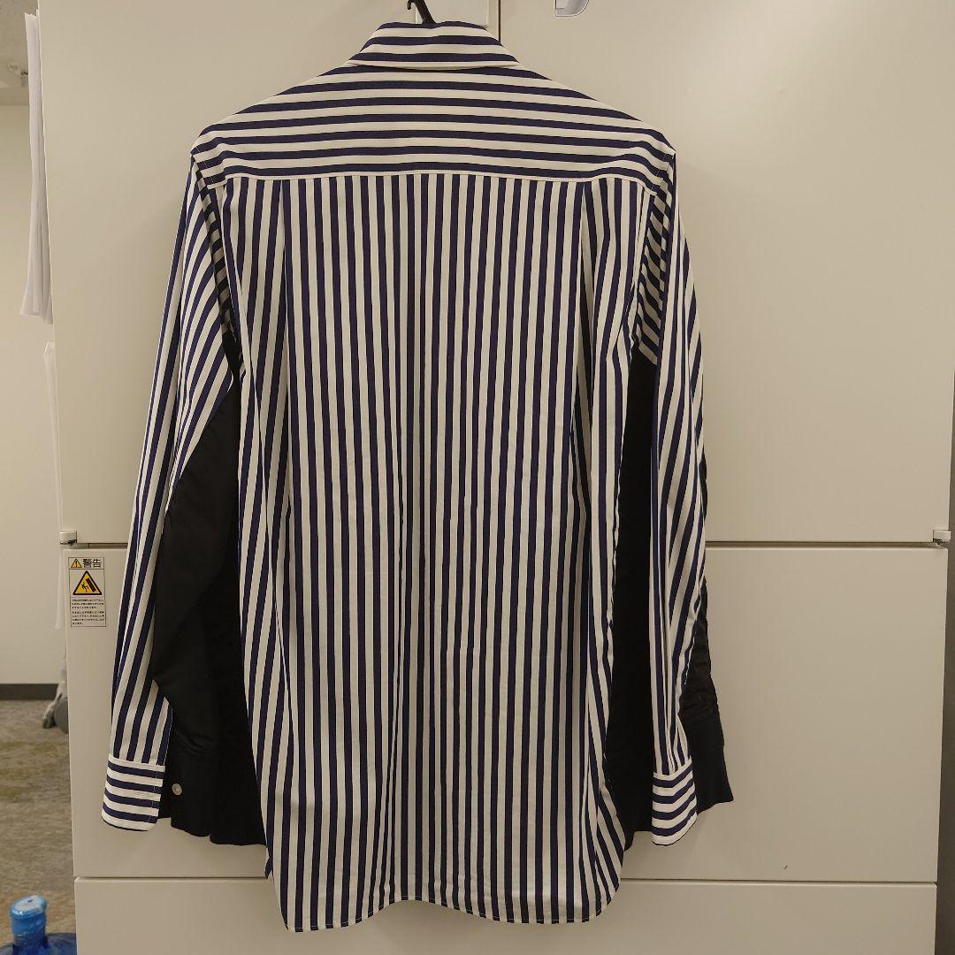 sacai ストライプ パネル コットン ポプリン シャツ2025年(春夏)