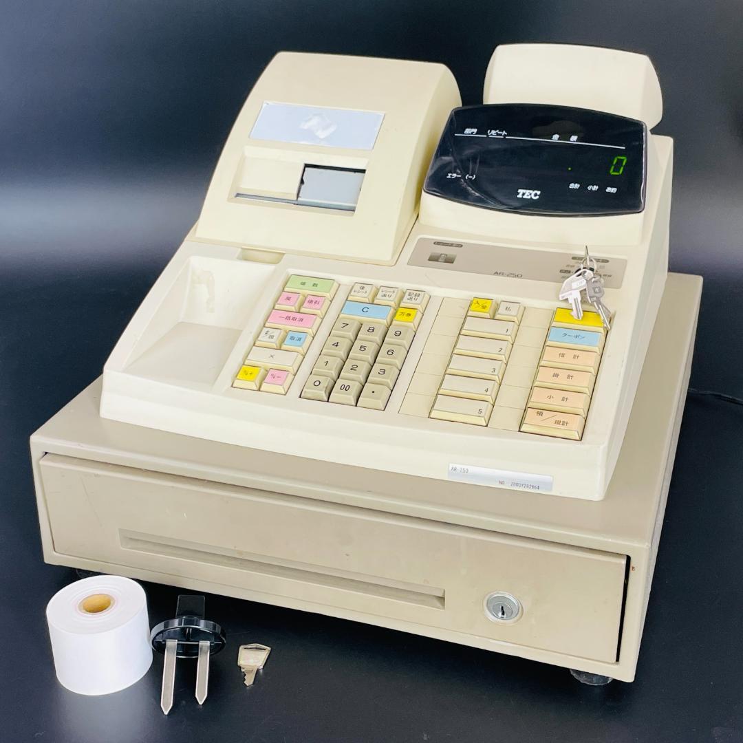 TEC 電子レジスター 背面液晶付 AR-250 店舗用品 【動作確認済み】