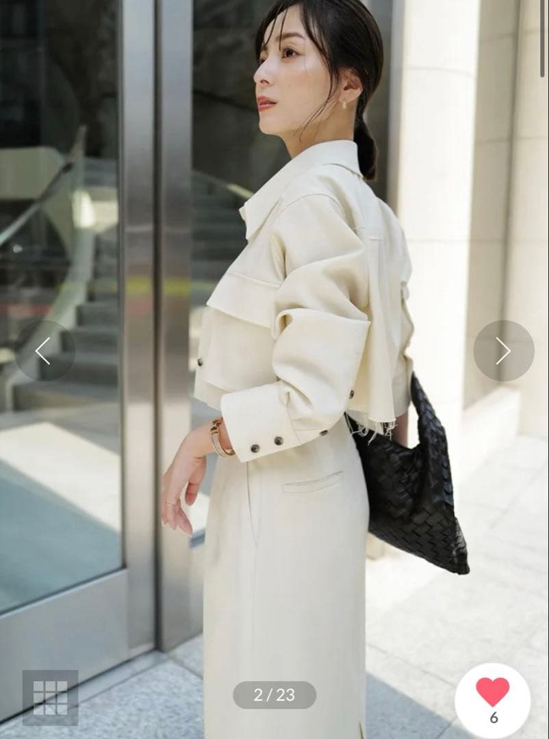 アニュアンス　ダブルポケットクロップドシャツ（タグ付き新品）