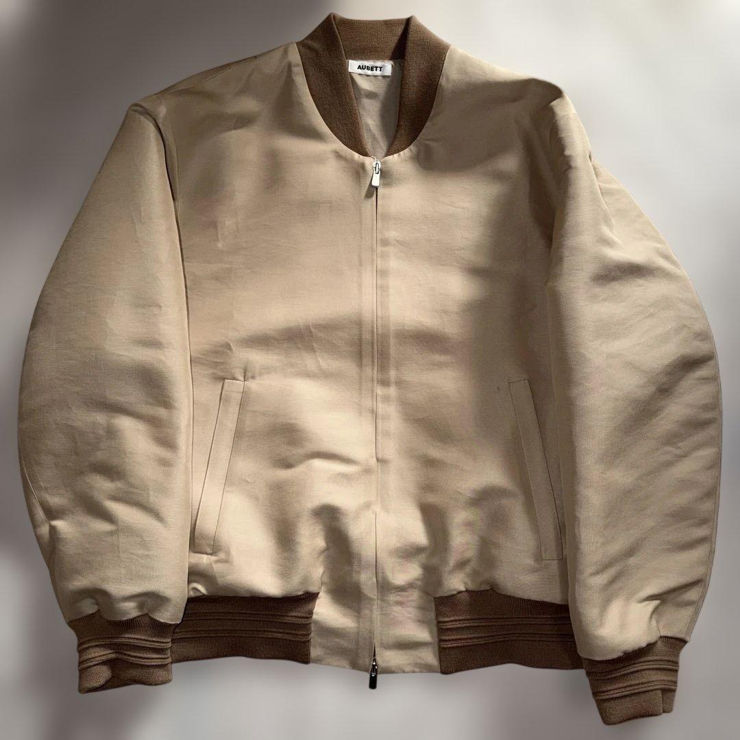 新品未使用 AUBETT コットンシルク ダブルクロス ボンバージャケット