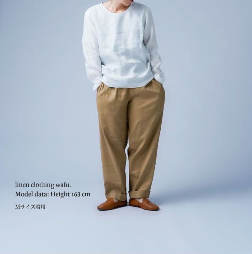 wafu【プレミアム】ずっと定番にしたくなるトップス リネンシャツ ホワイト白