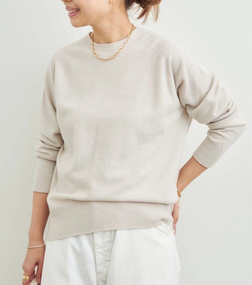 ドゥーズィーエムクラス　カプリ　クルーネックプルオーバー　ナチュラル　全店完売