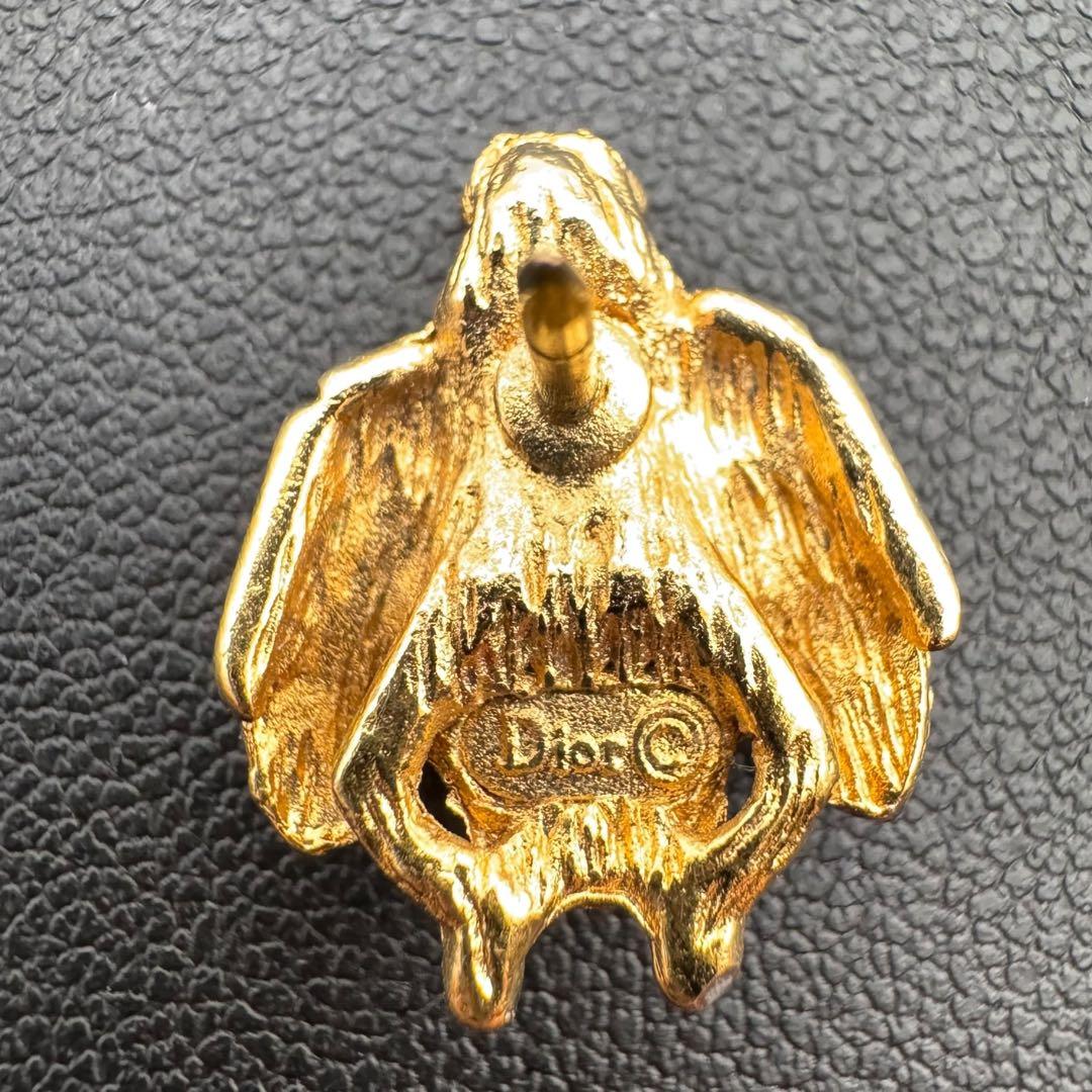 美品 Dior クリスチャンディオール ミツバチ ピンバッジ 蜂 ゴールド