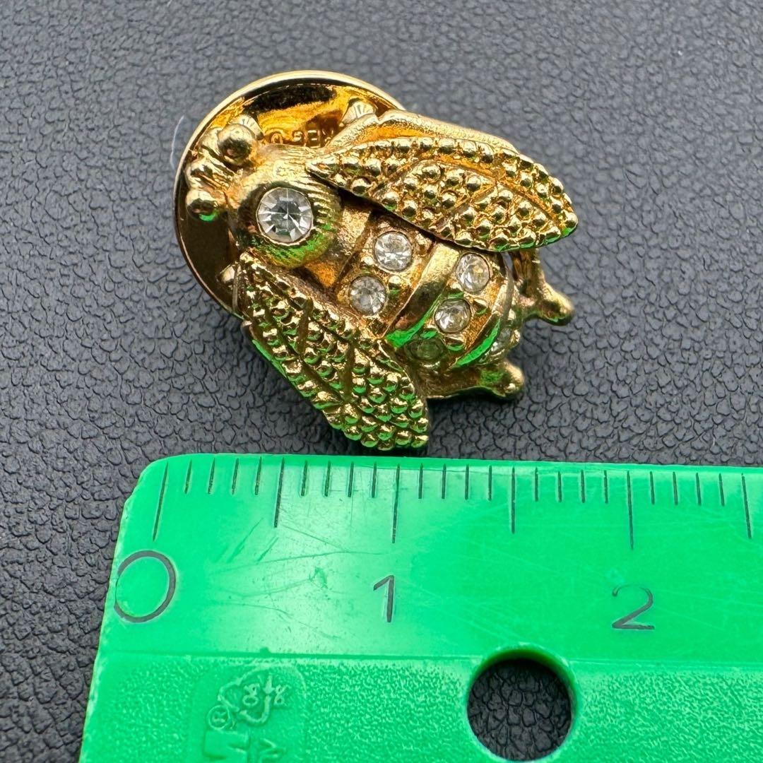 美品 Dior クリスチャンディオール ミツバチ ピンバッジ 蜂 ゴールド