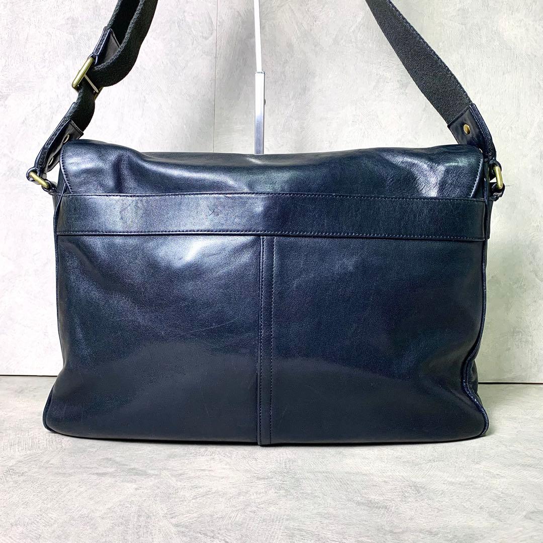 希少 COACH オールドコーチ メンズ メッセンジャーバッグ 本革 A4◎