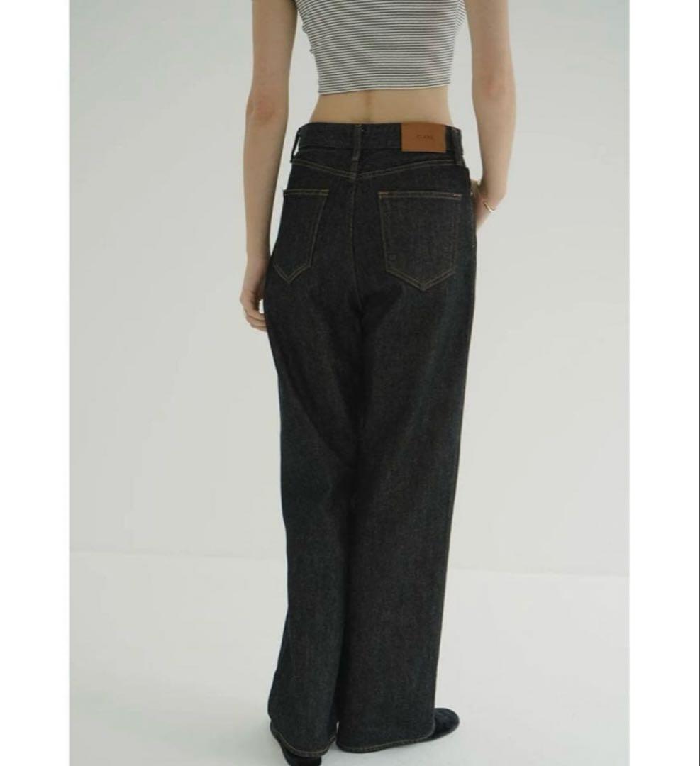 SECOND DENIM PANTS ワイドデニムパンツ CLANE