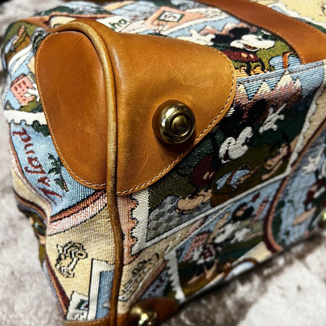 【レア】ディズニー　レトロミッキー　ゴブラン織りボストンバック