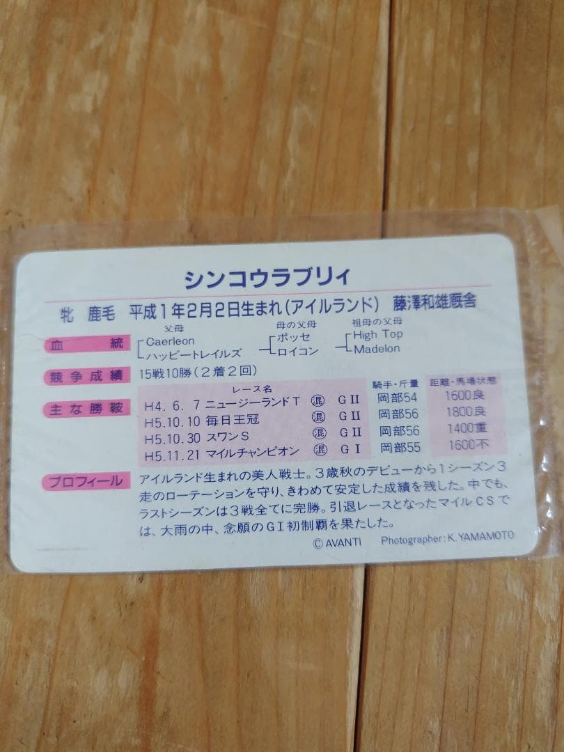 まねき馬カード未開封(シンボリルドルフ、シンコウラブリィ、ビワハヤヒデ)
