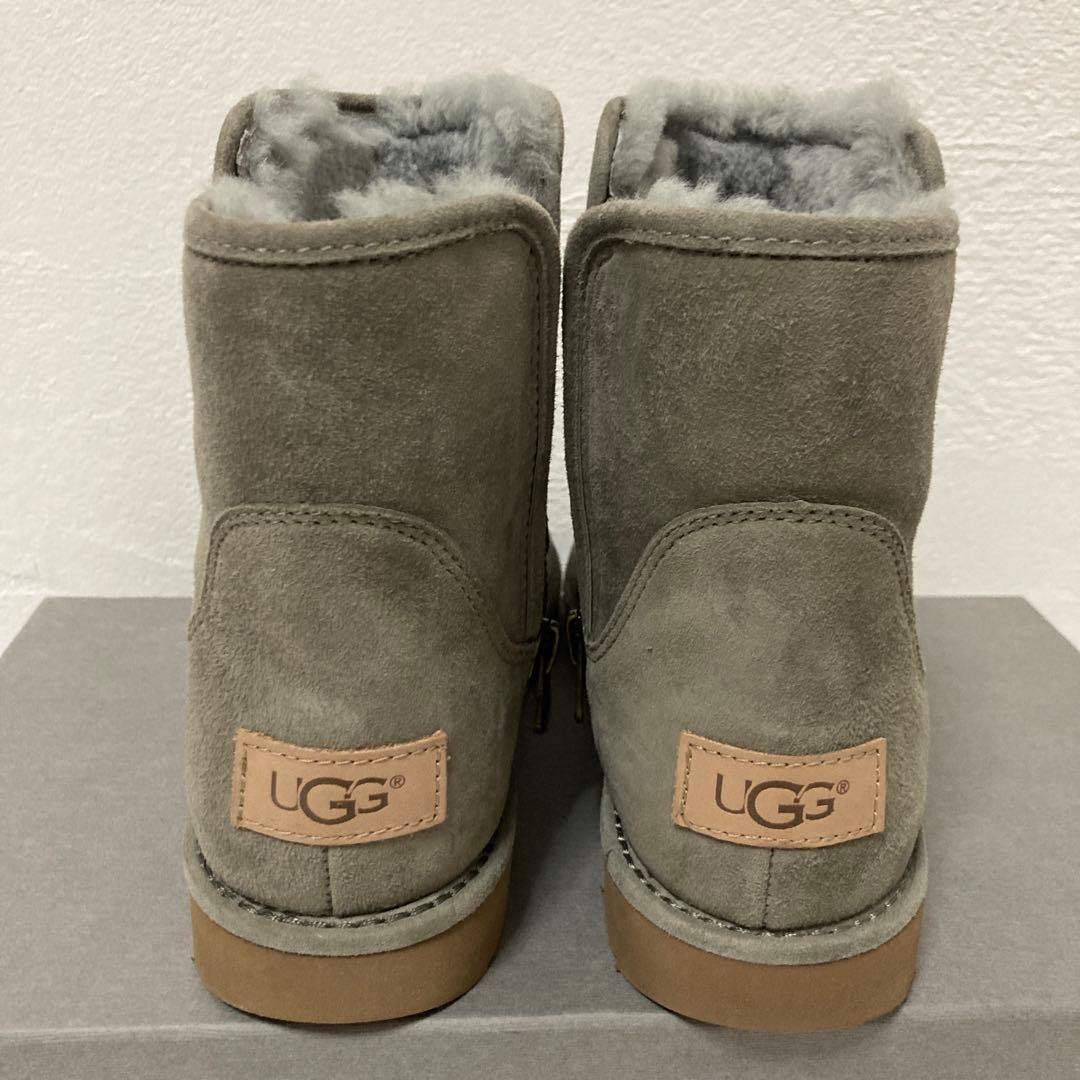 UGG アグー グレー ムートンブーツ 24センチ 未使用品 美品　冬靴