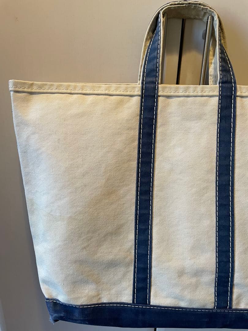 希少70s サイドタグL.L.Bean トートバッグネイビーLサイズ ギザタグ