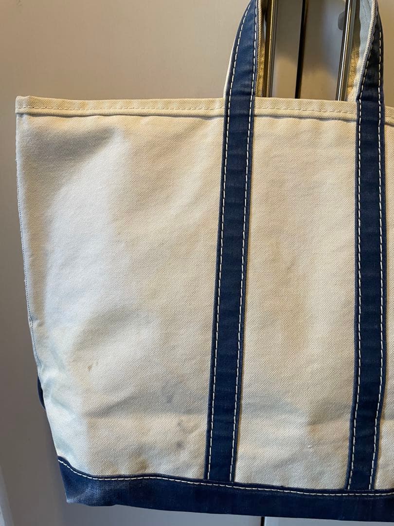 希少70s サイドタグL.L.Bean トートバッグネイビーLサイズ ギザタグ