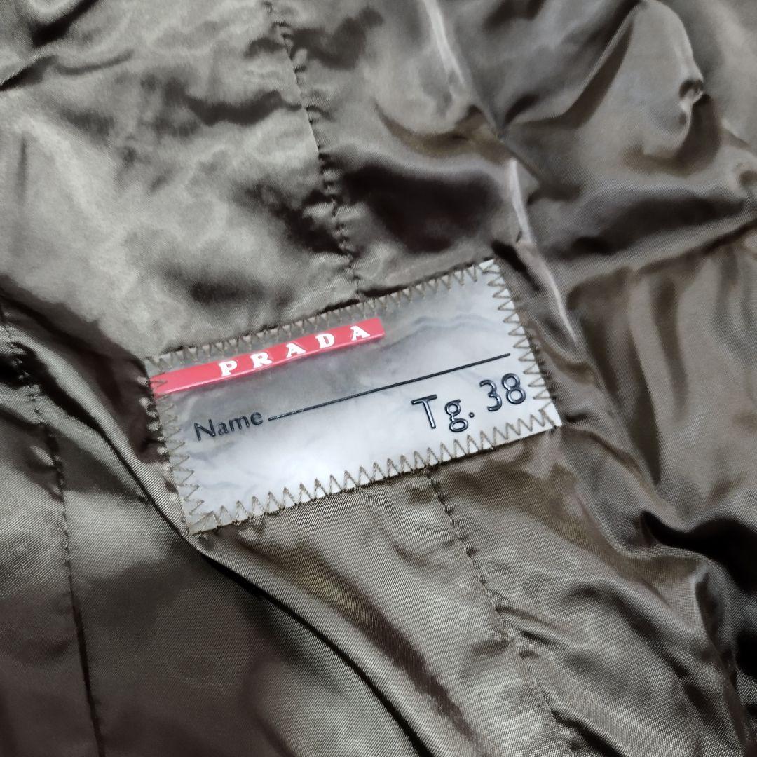 18190✨プラダスポーツ フォックスファー フレアダウンコート カーキ