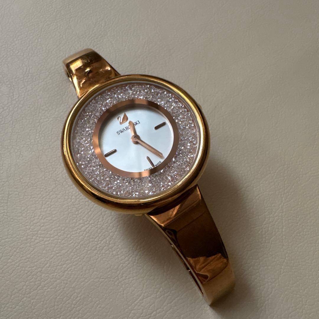 【本日限定、最終お値下げ補足あり】Swarovskiローズゴールド腕時計