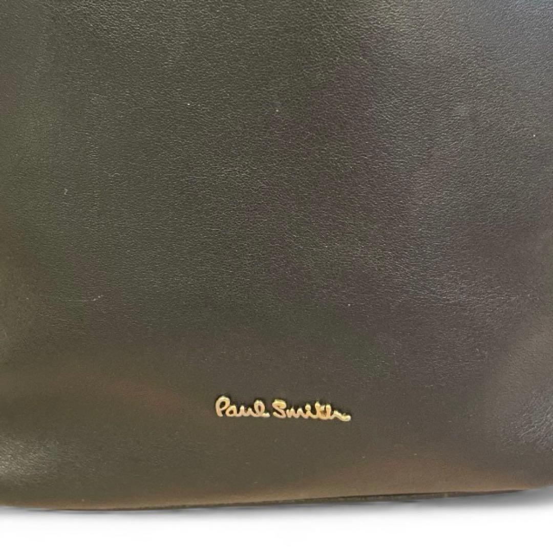 【極美品】ポールスミス ボディバッグ オールレザー ブラック　黒　 ロゴ金具