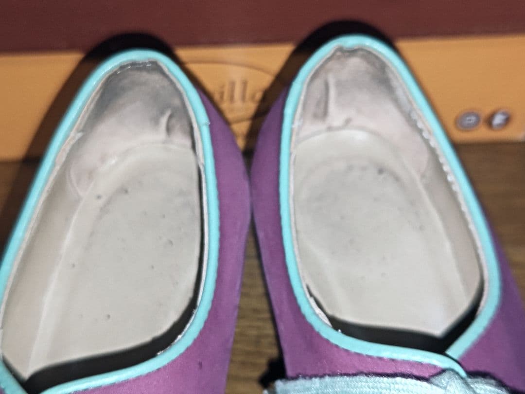 (美品）セノビージャ　フラメンコ　靴　シューズ　34.5 　紫系　色違い替紐付き