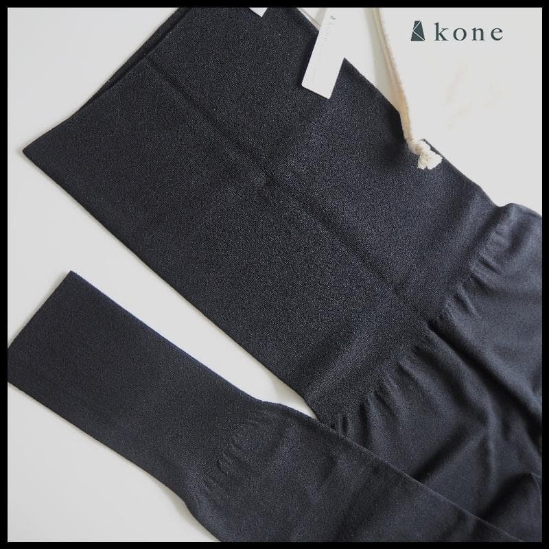 佐藤繊維×早坂香須子コラボ/kone/マユハダインナー 腹巻ロングレギンス 黒