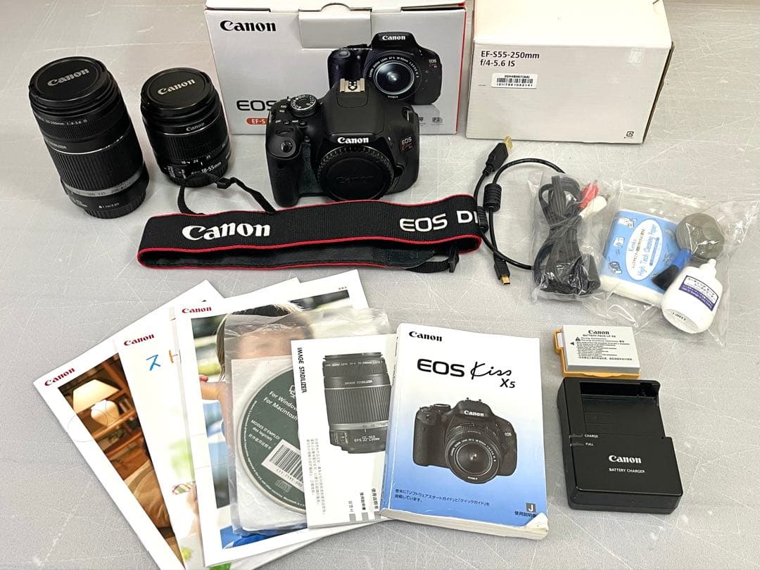 Canon EOS Kiss X5 一眼レフカメラ 標準レンズ&望遠レンズセット