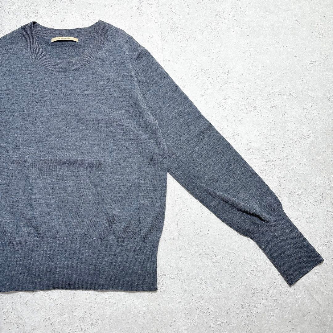 美品★　カレンソロジー　ファインウールクルーニットプルオーバー　グレー