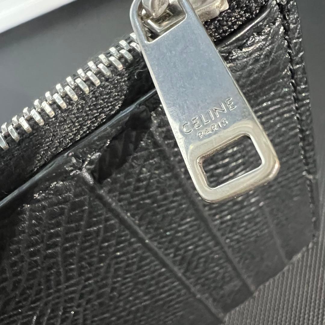 CELINE ブラック カーフスキン カードホルダー パスケース ケース