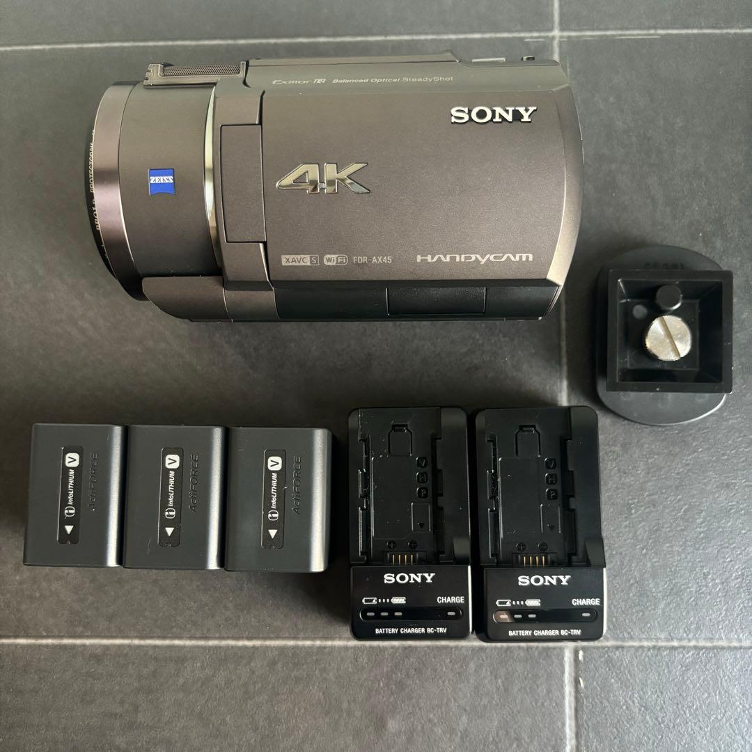 SONY 4KFDR-AX45 ハンディカム　本体バッテリー付き