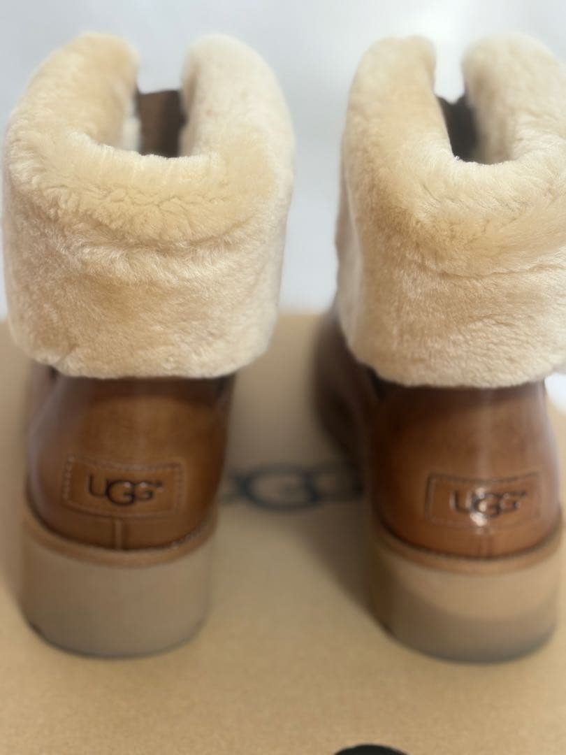 UGG ブラウン ファー付き ブーツ USA8