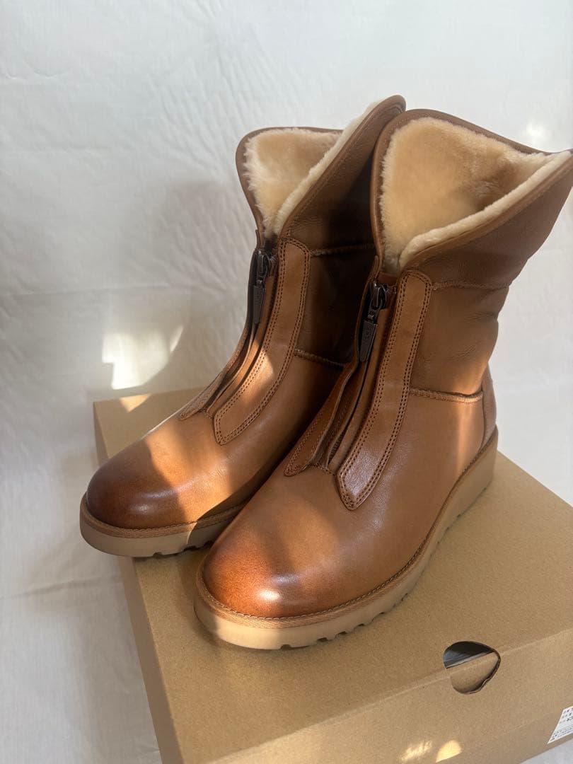 UGG ブラウン ファー付き ブーツ USA8