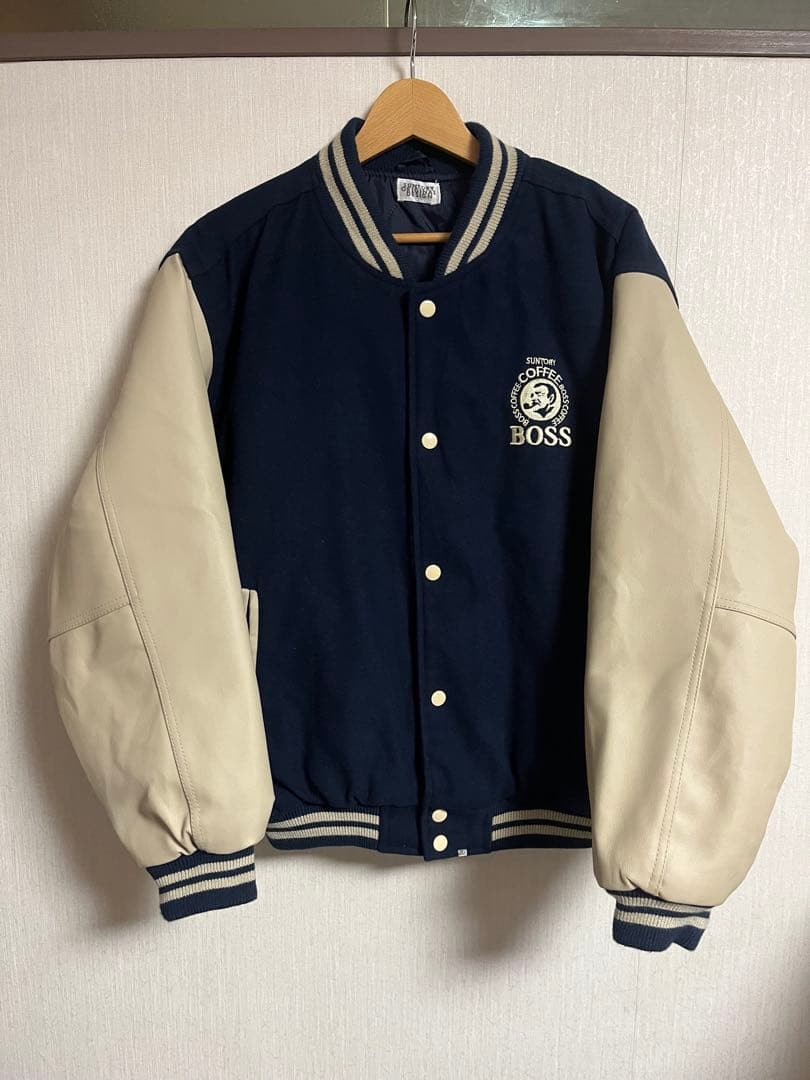 た*や様 新品　SUNTORY BOSS ボスジャン　ジャケット　刺繍　レザー