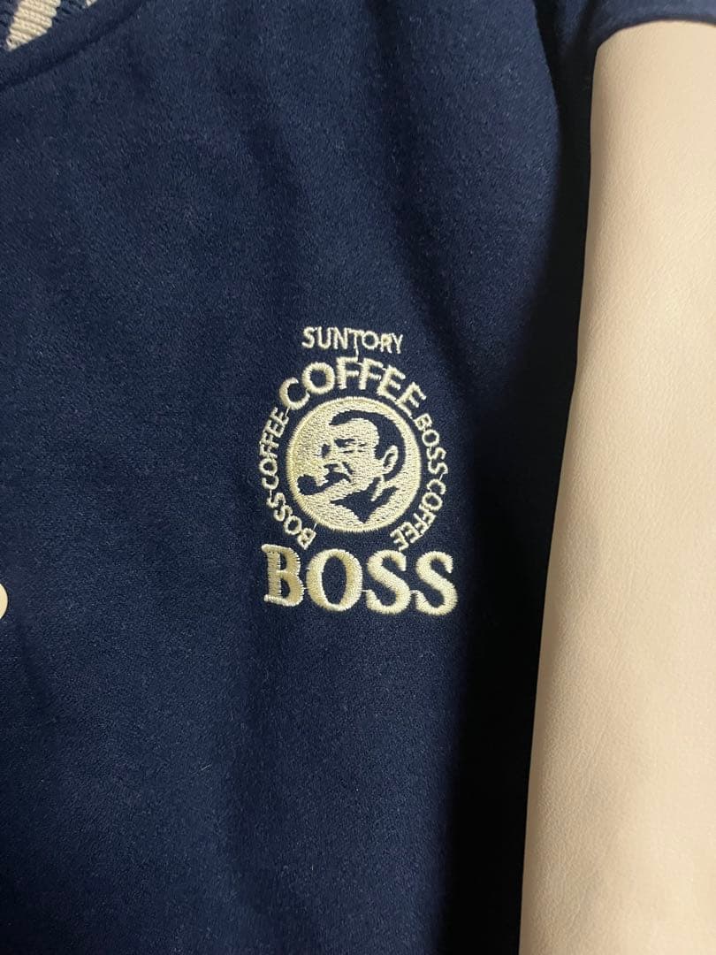 た*や様 新品　SUNTORY BOSS ボスジャン　ジャケット　刺繍　レザー