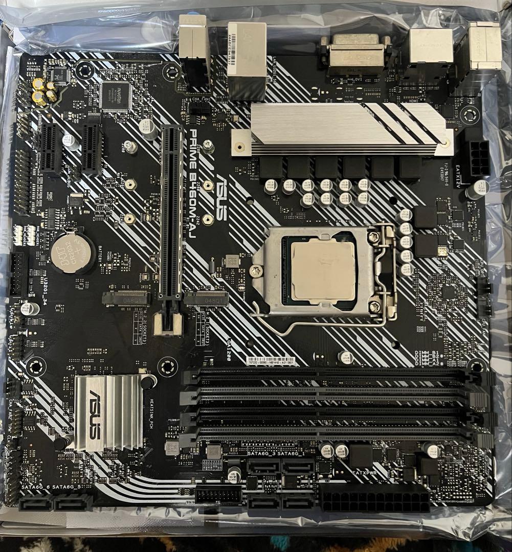 マザボ、CPU、メモリ(ASUS, Intel i5, サムスン)