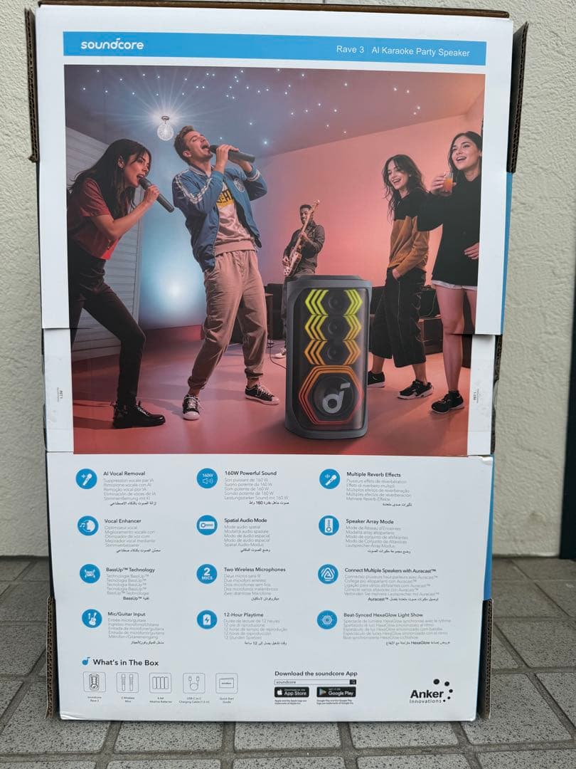 Anker アンカー Soundcore Rave 3 マイク２本付