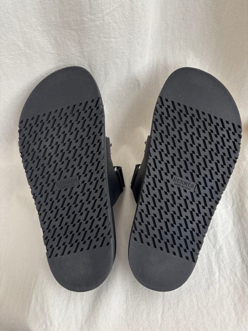 HERMES シプレ サンダル 黒スタッズ 38 2025新作